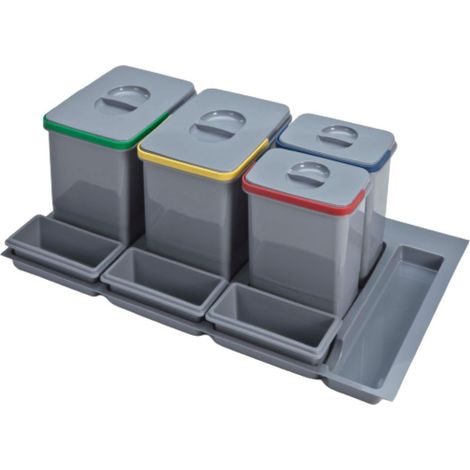 Pattumiera Practiko 90 capacità 2x12 LT+2x5 LT e tre vaschette