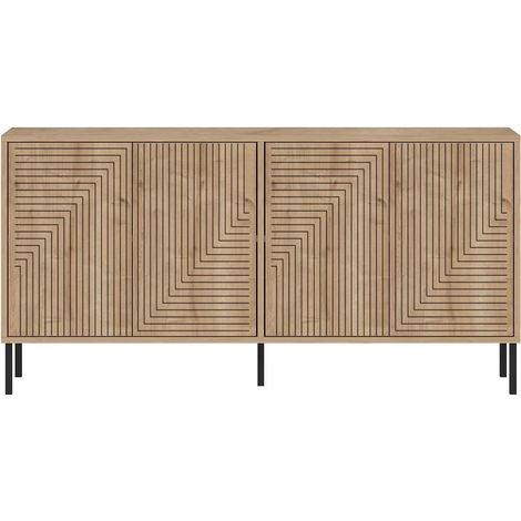 Buffet moderne avec étagères et portes 150 cm Evolet (1/5)