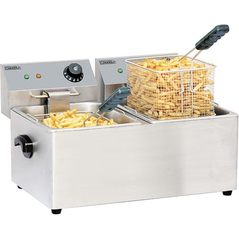Friteuse électrique 2x4l 4000w - Casselin - cfe42