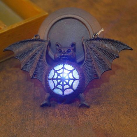 Chauves-souris décoratives suspendues réalistes pour Halloween, en caoutchouc, à l'aspect effrayant - Fournitures de fête d'Halloween et fausses chauves-souris décoratives uu (1/4)