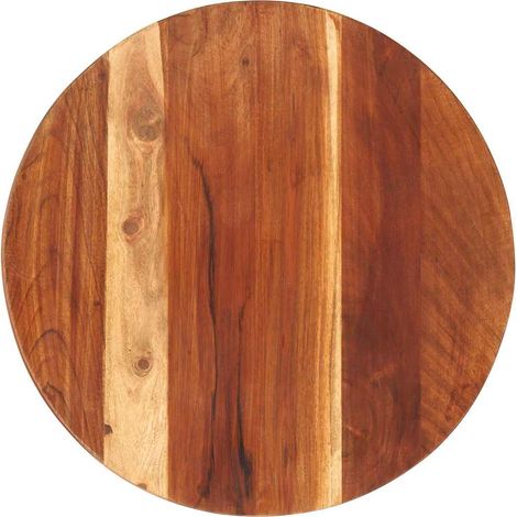 Maison Exclusive - Piano Tavolo in Legno Massello di Acacia Rotondo 25-27 mm 40 cm (1/5)