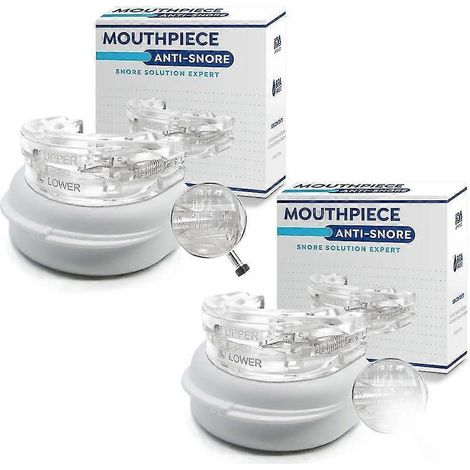 Protège-dents anti-ronflement pour améliorer le bruxisme et l'apnée du sommeil (2 pièces) (1/4)