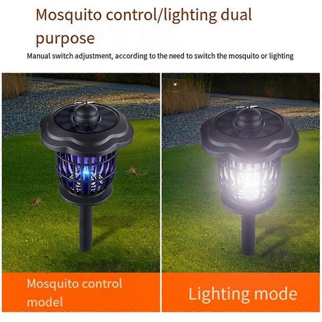 Lampes solaires anti-moustiques, modèles à brancher sur pied, double mode de charge, haute efficacité lumineuse (1/5)