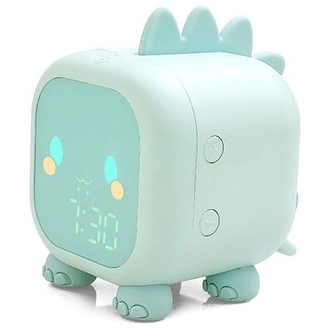 Réveil Enfant, Dinosaure Lumineux LED Numerique Lampe Réveil, Entraîneur de Sommeil pour Enfants, Veilleuse Minutée, Cadeau de Jour pour Enfants Filles et Garçons (1/5)
