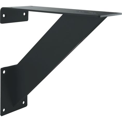 EBB Barkonsole schräg Korfu - Thekenfuß mit Schrauben - Thekenkonsole, Stahl schwarz