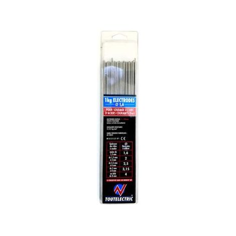 1kg Électrodes rutiles diamètre 1,6mm (1/2)
