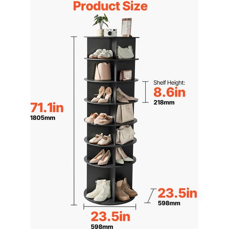 Étagère à chaussures rotative à 7 niveaux présentoir à chaussures (1/5)