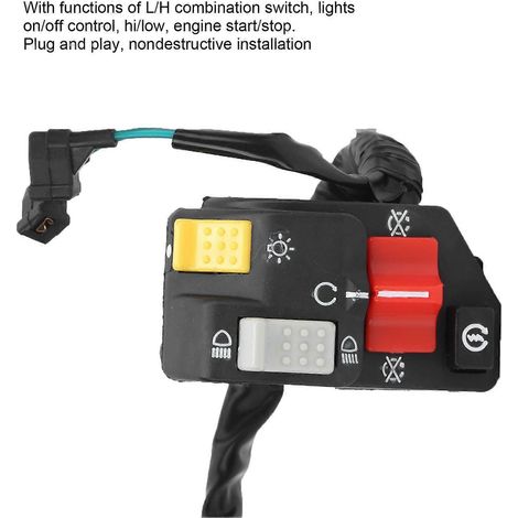 Interruptor de manillar con luz, control de luces altas y bajas, arranque y parada del motor, repuesto para Honda TRX300EX SPORTRAX 99-04