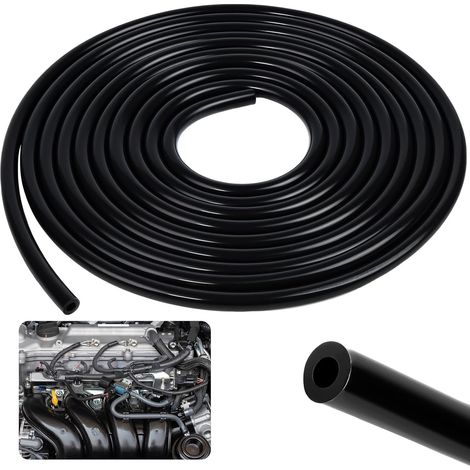5 Metres Silicone Vacuum Hose, Black Depression Hose, High Temperature Silicone Hose, Air Depression Hose for All Air, Water, Turbines (ID 5mm, OD 10mm) (1/5)