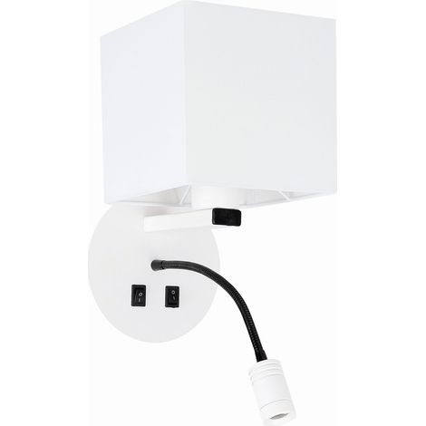 Applique Candellux Magnum bianco/nero 2 luci E27 LED (1/5)