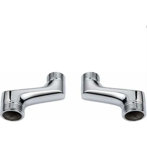 Duschwinkelstück, Messing-Winkelreduzierstück, verstellbarer Schwenkarm, Wandmontage-Winkelstück, 1/2"-3/4"-Offset-Fitting, Chrom-Crezuo