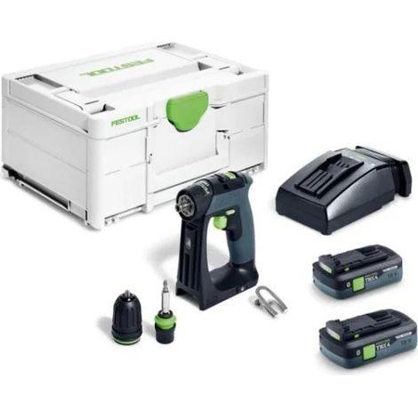 Trapano avvitatore a batteria Festool CXS 18 TBX4,0 I-Plus, 2 batterie TBX da 4,0 Ah e caricabatterie nel Systainer (1/5)