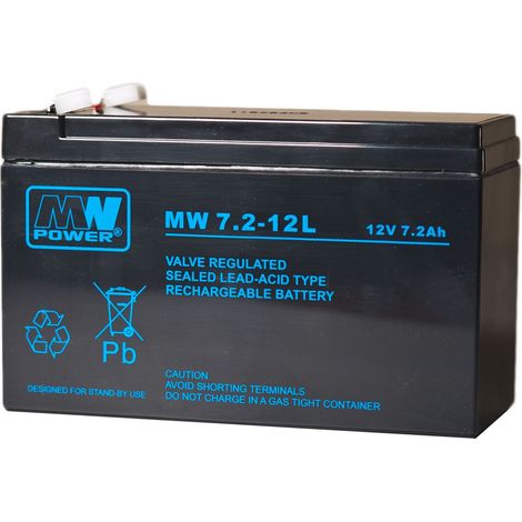 MW 7.2-12L: Batería AGM 12V/7.2Ah, 15165100 (T2)