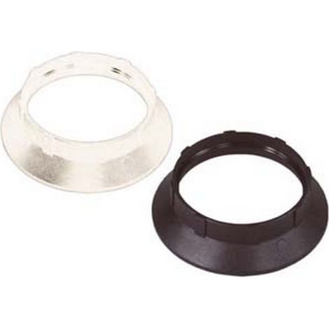 25PZ GHIERA TERMOPLASTICA PER PORTALAMPADA E27 - colore bianco