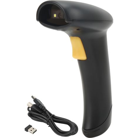 Scanner de code-barres sans fil 3-en-1, lecteur USB filaire portable, boîtier ABS, transfert hors ligne, code QR 2D pour supermarché (1/5)