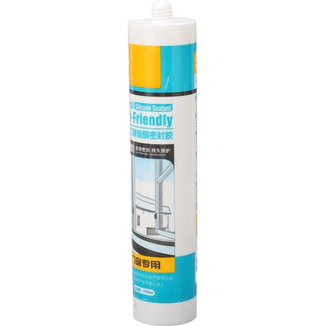 Mastic silicone imperméable, colle d'étanchéité transparente, colle forte pour la réparation de portes et fenêtres (1/5)