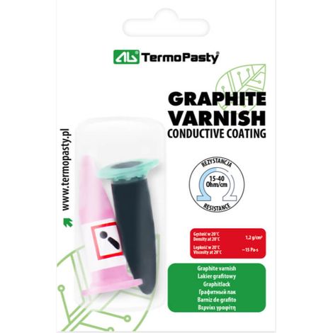 Barniz de grafito en vial con disolvente para reparación de componentes electrónicos, herramienta de precisión