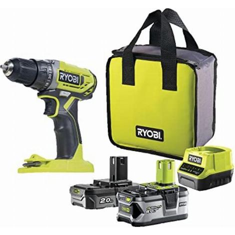 Trapano avvitatore RYOBI 18V OnePlus - 2 batterie da 4,0Ah e 2,0Ah - 1 caricatore - R18DD2-242S (1/4)