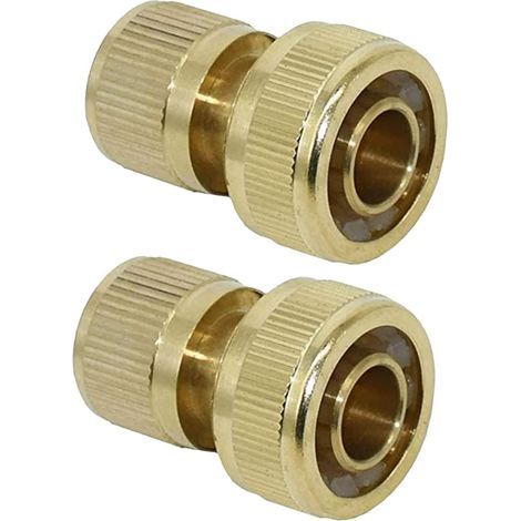 Raccord rapide pour tuyau d'arrosage en laiton de 20 mm (3/4\ (1/4)