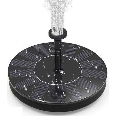 Fontaine solaire d'extérieur de 16 cm, noire et multicolore, taille unique. (1/5)