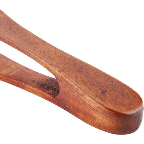Pinzas para servir platos a la parrilla – Pinzas de madera para buffet de cocina, ideales para filetes, ensaladas, alimentos a la parrilla y pan – Juego profesional resistente al calor – Silicona anti (1/5)