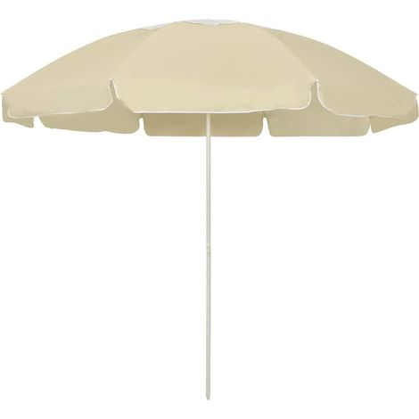 Parasol de plage jaune sable 240 cm (1/5)