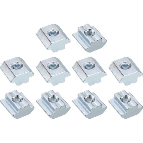 15pcs T Fente Boulons 4545 Série M8 Marteau Tête Fixation Argent (1/5)