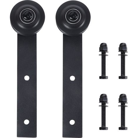 Rouleau de roue de poulie de Rail de voie de porte coulissante de 2 pièces pour la porte de grange accessoires de matériel de ferme américaine. (1/5)