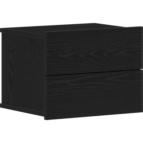 Maison Exclusive - Armadio da Notte Rovere Nero 40 x 30 x 30 cm Legno multistrato