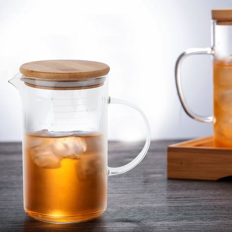 Tasse en verre transparent résistant à la chaleur de 300 ml avec couvercle pour usage domestique (1/5)