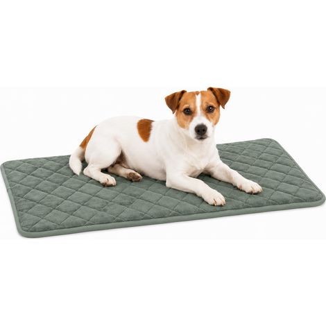 Panier Chien - Coussin Chien et Chat orthopédique Vert - idéal pour Cages métalliques et Memory Foam - 70,5x41,5x2cm (1/5)