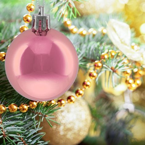 50 glanzende christbaumkugeln hochglanz finish