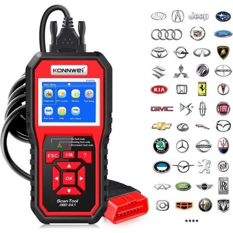 OBDII Scanner, Lecteur de Code OBDII Anto Scanner, Vérification Diagnostique de Voiture, Outil D\'analyse de La Lumière du Moteur (1/4)