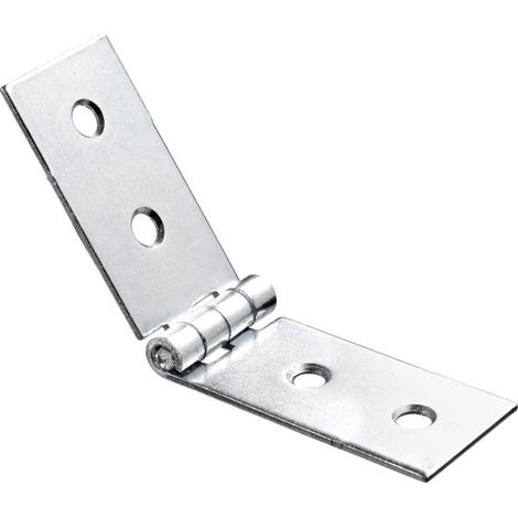 Charnière plate en acier pour meubles, charnière pour porte de placard, 20 mm x 80 mm (1/5)