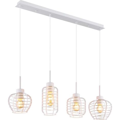 Pendelleuchte Deckenlampe Hängelampe Aluminiumstäbe höhenverstellbar H 120 cm