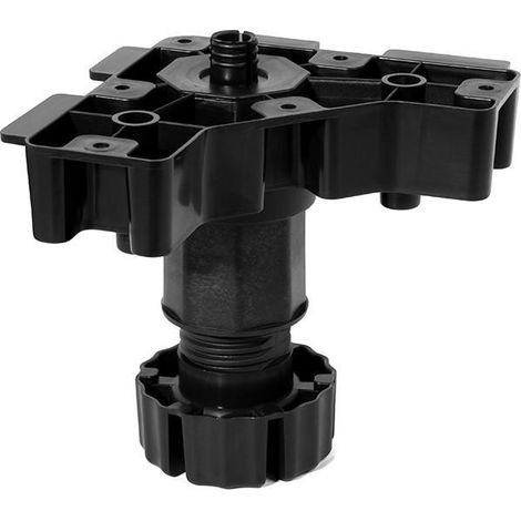 pata de cocina regulable octo+. plástico. negro mate. para cocina. tetón expansible 13mm. altura 80-190mm - juypal extensión 80-110 ( color:000000 4) (1/2)