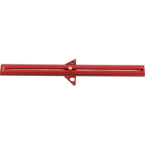 Holzbearbeitungs-T-Schienen-Lineal, multifunktional, Aluminiumlegierung, tragbar, Holz-Messwinkel, 50 cm (1/5)