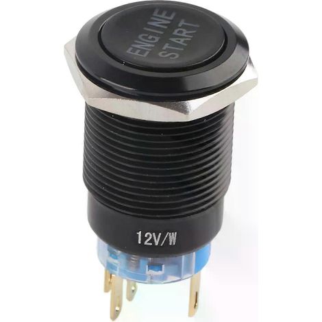 Bouton-poussoir de démarrage moteur étanche 12 V pour voiture, interrupteur de démarrage moteur (1/5)