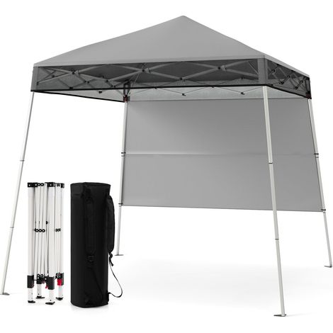 Gazebo plegable ajustable de 2 x 2 m con pared lateral, impermeable (1/3)