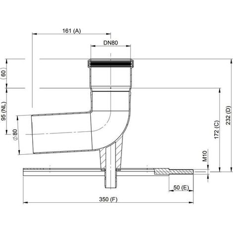 ATEC Schachteinführung m. Auflager DN 80 , 1334 (1/3)