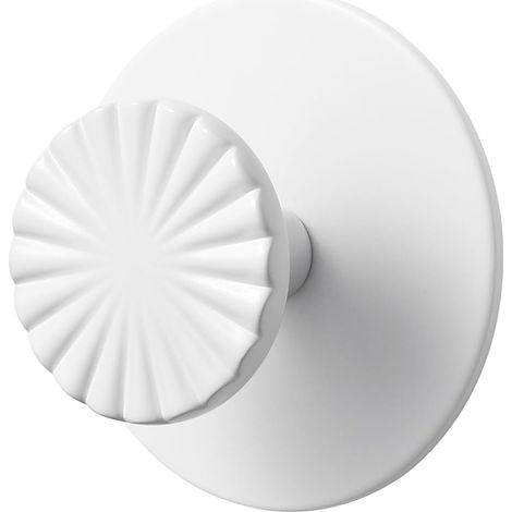 Lot de 4 crochets adhésifs muraux pour salle bain, blancs, peignoirs et serviettes, accrochage en cuisine, décoration, robustes alliage zinc Blanc -'Blanc 4