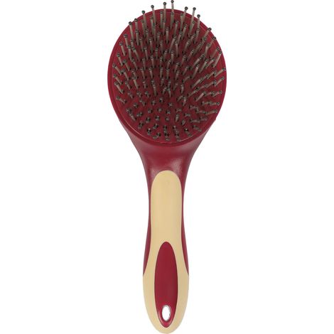 EQUESTRO Spazzola tonda coda e criniera CAVALLO BURGUNDY (1/3)