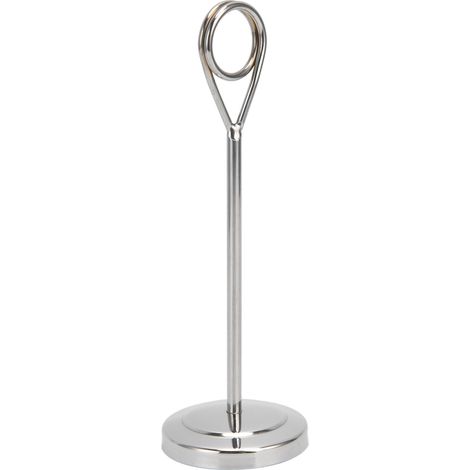 Tischnummernhalter aus Edelstahl, rund, stabiler Bilderständer für Hotel, Restaurant, Zuhause (1/5)