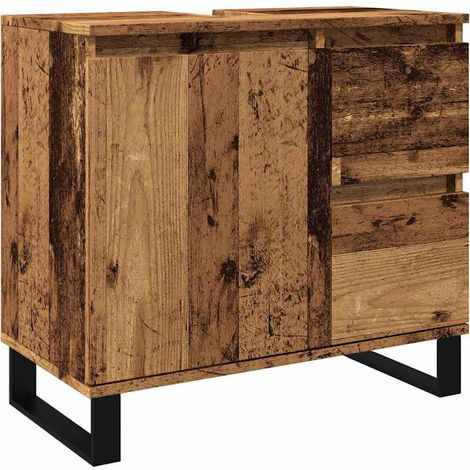 Maison Exclusive - Waschbeckenunterschrank Altholz-Optik 65x33x60