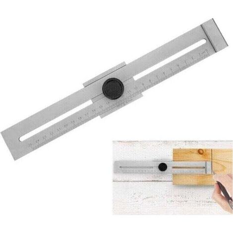 Trusquin de traçage de précision, Traceur parallèle en acier carbone, Échelle gravée au laser, plage de mesure 250 mm (1/4)