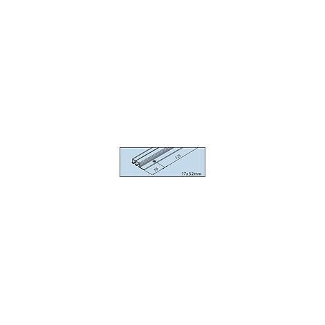 Rail de coulissage double en alu. perforé. à encastrer et visser longueur 2500 mm pour Clipo 16 GPK - HAWA SLIDING SOLUTIONS AG (1/2)