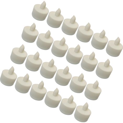 Lot de 24 bougies électroniques LED sans flamme, bougies chauffe-plat LED pour anniversaire, fêtes, ambiance de chambre, coquillage blanc et lumière jaune