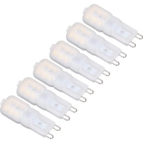 Lot 6 ampoules G9 3W dimmables – 360° – économie d’énergie – ventilateur plafond / armoire – blanc naturel 220-240V (1/5)