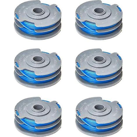 Lot de 6 bobines de fil de coupe-bordures FL289, 1,65 mm, double bobine à alimentation automatique (FW)