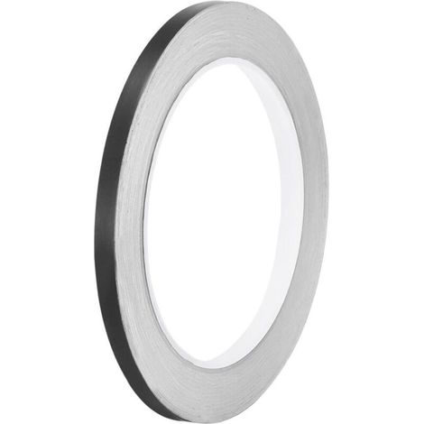 Ruban adhésif métallisé de 0,5 cm x 50 m pour carrelage, idéal pour murs, placards, salles de bain, sols, carrelages, voitures et décorations d'art, noir (1/5)